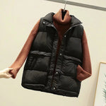 2020 Women Sleeveless Vest Winter Warm Plus Size 2XL Down Cotton Padded Jacket Female Veats Mandarin Collar Sleeveless Waistcoat