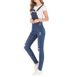 Fashion Women Ladies Baggy Denim Jeans Bib Full Length Pinafore Dungaree Overall Solid Loose Causal Jumpsuit Pants  Hot