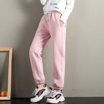 2020 Winter Women Gym Sweatpants Workout Fleece Trousers Solid Thick Warm Winter Female Sport Pants Running Pantalones Mujer