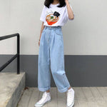 Jeans Femme Pantalones 2020 Korean Loose High Waist Wide Leg Baggy Jeans Women Pants Black Fashion Casual Harajuku Woman Pants