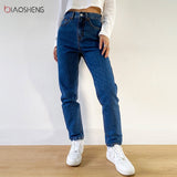 Women's Pants Mom Jeans Woman 2020 Undefined Baggy Oversize Loose Wide Denim Pants Fashion High Waisted Straight Trousers